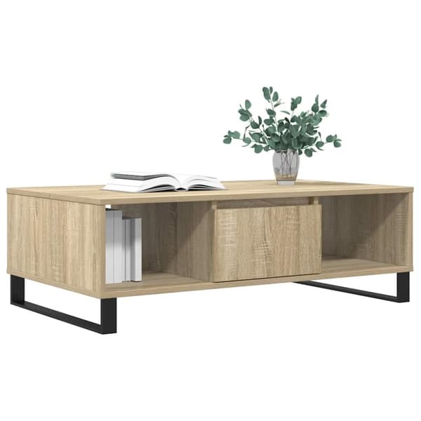 vidaXL sofabord 104x60x35 cm konstrueret træ sonoma-eg