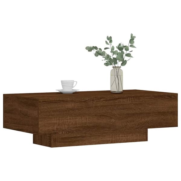 vidaXL sofabord 100x49,5x31 cm konstrueret træ brun egetræsfarve