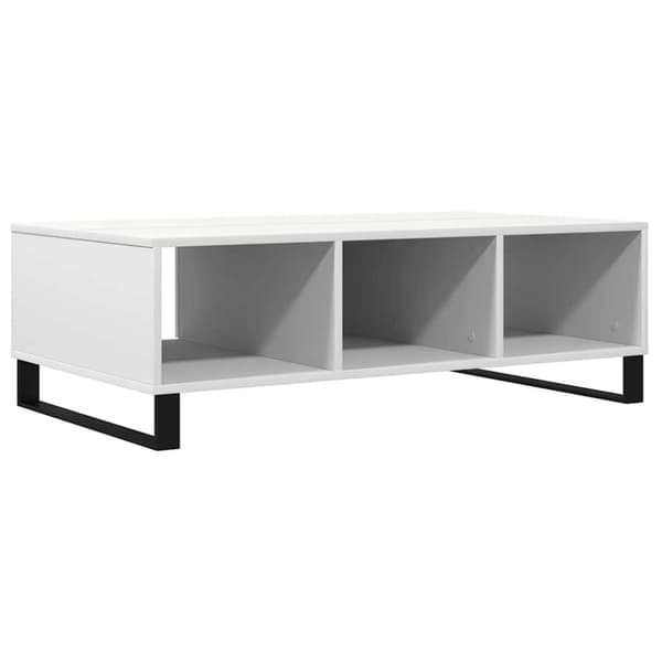 vidaXL Salongbord hvit 104x60x35 cm konstruert tre
