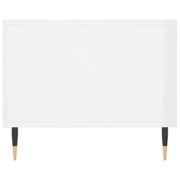 vidaXL sofabord 90x50x40 cm konstrueret træ hvid højglans