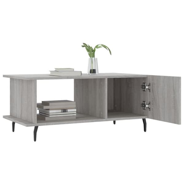 vidaXL sofabord 90x50x40 cm konstrueret træ grå sonoma-eg
