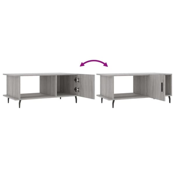 vidaXL sofabord 90x50x40 cm konstrueret træ grå sonoma-eg