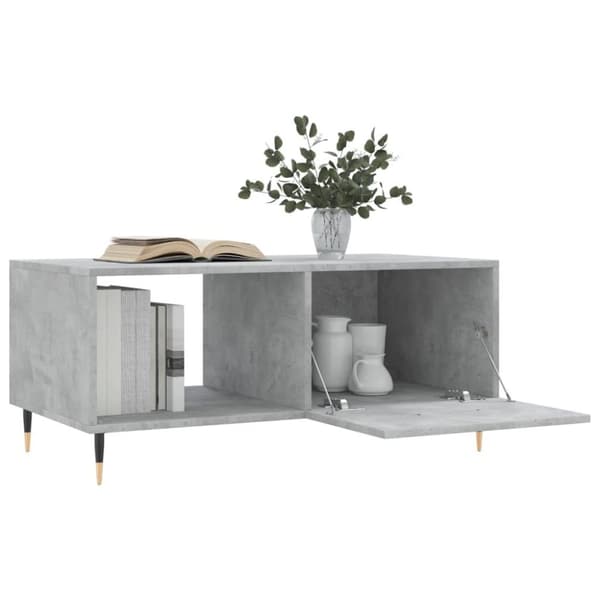 vidaXL sofabord 90x50x40 cm konstrueret træ betongrå