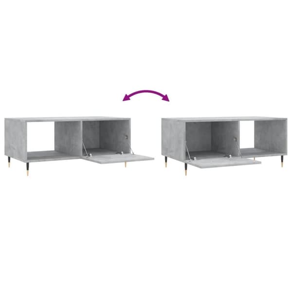 vidaXL Salongbord betonggrå 90x50x40 cm konstruert tre