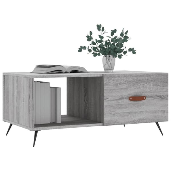 vidaXL Soffbord grå sonoma 90x50x40 cm konstruerat trä