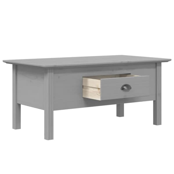 vidaXL sofabord BODO 100x55x46 cm massivt fyrretræ grå