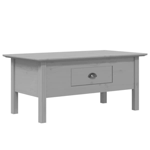 vidaXL sofabord BODO 100x55x46 cm massivt fyrretræ grå