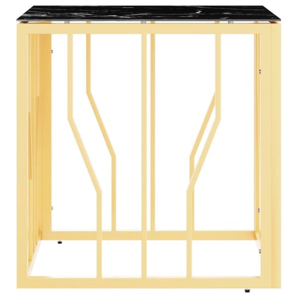 vidaXL Soffbord guld 50x50x50 cm rostfritt stål och glas