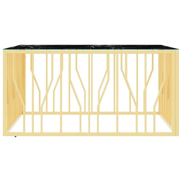 vidaXL Soffbord guld 100x100x50 cm rostfritt stål och glas