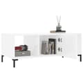 Miniatyrbilde 3 av 11: vidaXL Salongbord høyglans hvit 102x50x40 cm konstruert tre