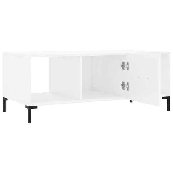 vidaXL Salongbord høyglans hvit 102x50x40 cm konstruert tre