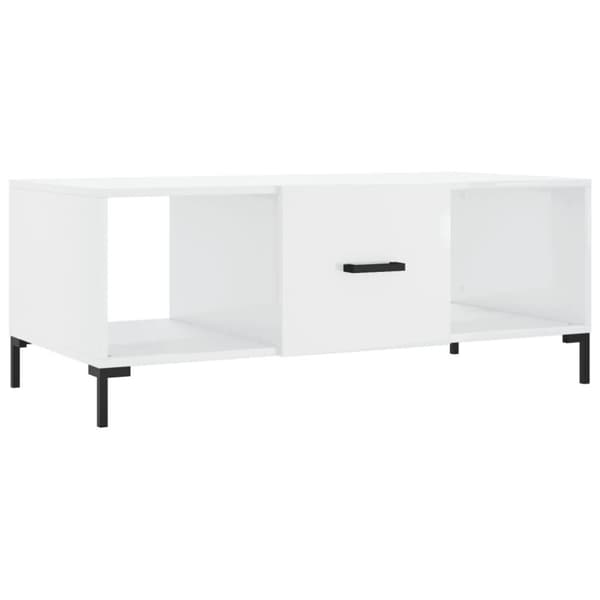 vidaXL Salongbord høyglans hvit 102x50x40 cm konstruert tre