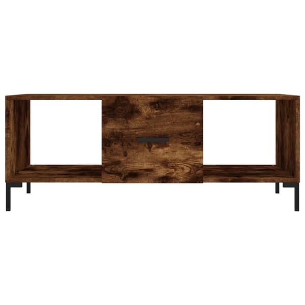 vidaXL Salongbord røkt eik 102x50x40 cm konstruert tre