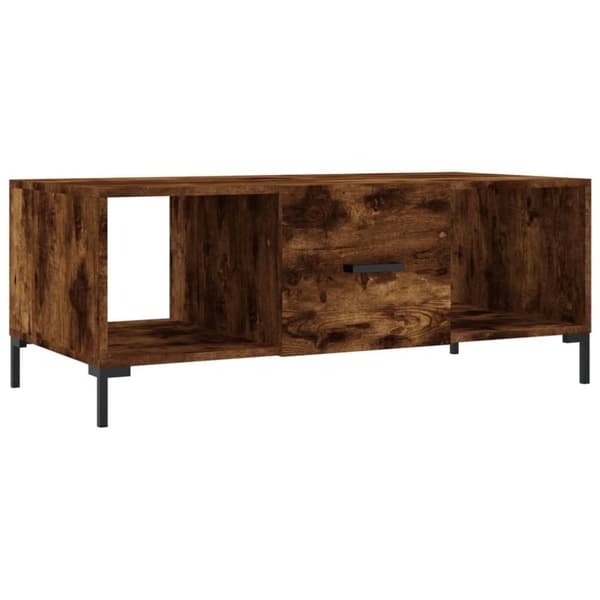 vidaXL Salongbord røkt eik 102x50x40 cm konstruert tre