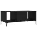 Miniatyrbilde 7 av 11: vidaXL Salongbord svart 102x50x40 cm konstruert tre