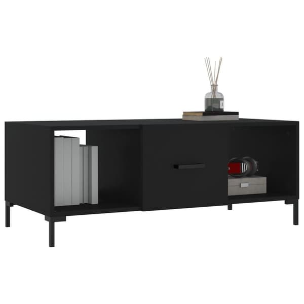 vidaXL Salongbord svart 102x50x40 cm konstruert tre