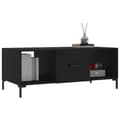 Miniatyrbilde 2 av 11: vidaXL Salongbord svart 102x50x40 cm konstruert tre
