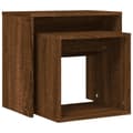 Miniatyrbillede 6 af 10: vidaXL indskudsborde 2 stk. konstrueret træ brun egetræsfarve