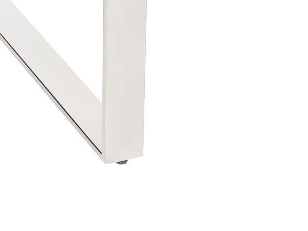 Salongbord Gjennomsiktig Glasstopp Sølv Rustfritt Stål Ramme 50 x 40 cm Glam Moderne Stue Soverom Gang