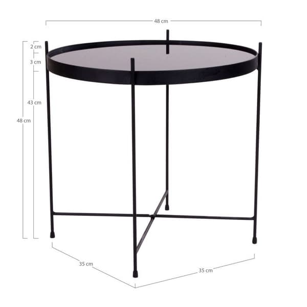 House Nordic Scarlett soffbord 48x48 cm Svart