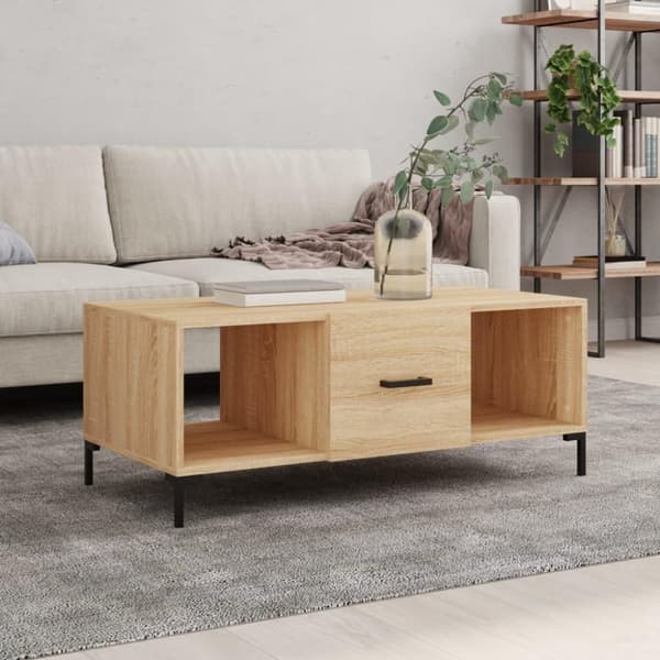 vidaXL Salongbord sonoma eik 102x50x40 cm konstruert tre