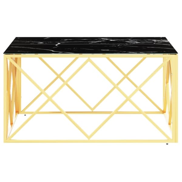 vidaXL Soffbord guld 80x80x40 cm rostfritt stål och glas