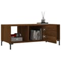 Miniatyrbillede 3 af 11: vidaXL sofabord 102x50x40 cm konstrueret træ brun egetræsfarve