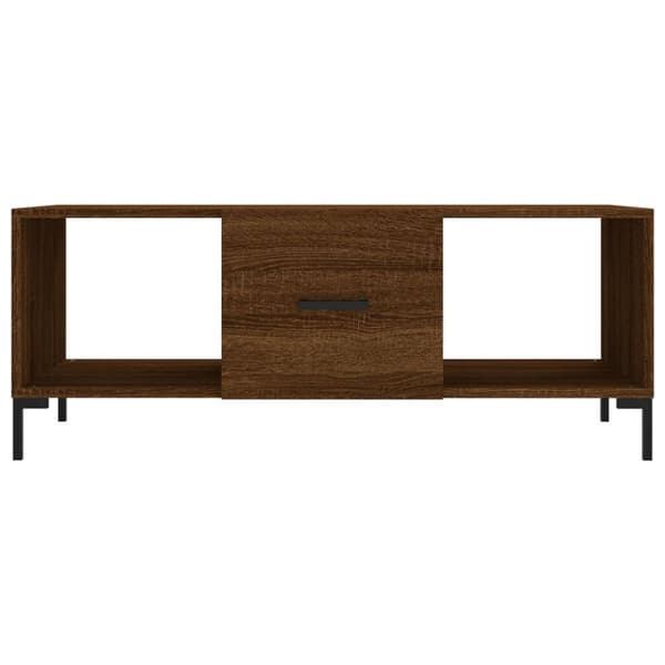 vidaXL sofabord 102x50x40 cm konstrueret træ brun egetræsfarve