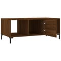 Miniatyrbillede 5 af 11: vidaXL sofabord 102x50x40 cm konstrueret træ brun egetræsfarve