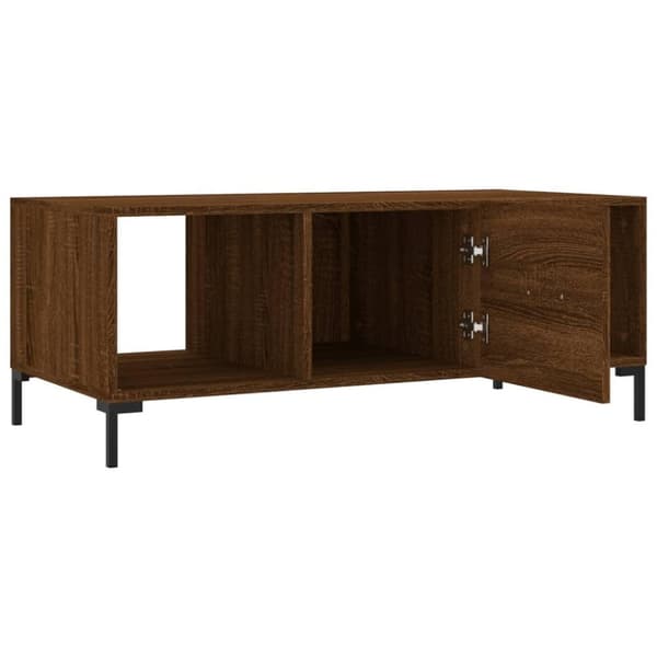 vidaXL sofabord 102x50x40 cm konstrueret træ brun egetræsfarve