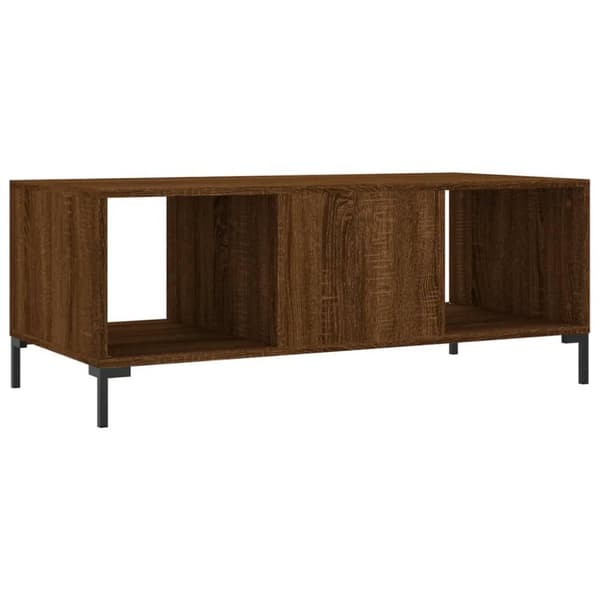 vidaXL sofabord 102x50x40 cm konstrueret træ brun egetræsfarve