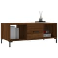 Miniatyrbillede 2 af 11: vidaXL sofabord 102x50x40 cm konstrueret træ brun egetræsfarve