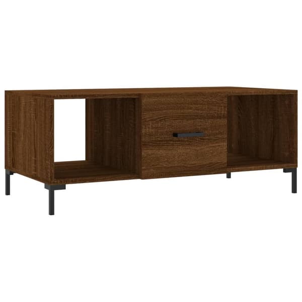 vidaXL sofabord 102x50x40 cm konstrueret træ brun egetræsfarve