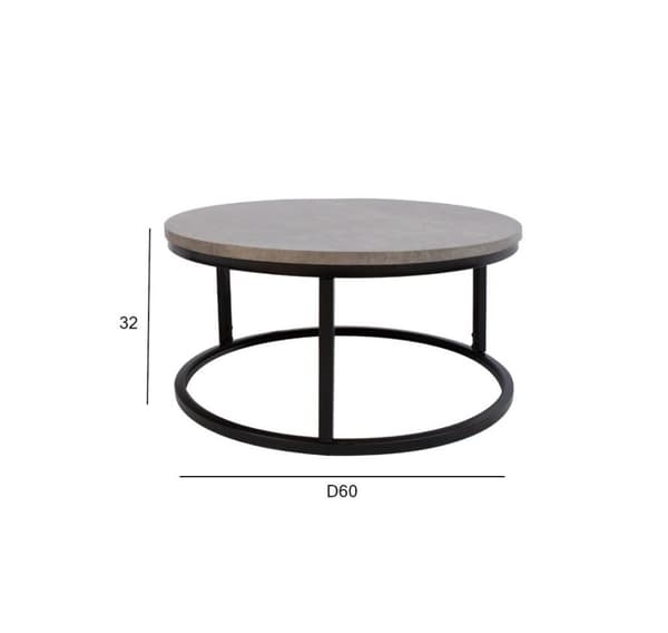 Soffbord BRITE D60xH32cm, grått