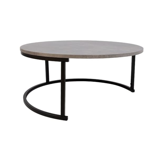 Sofabord BRITU D80xH35cm, grå