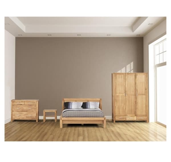 Natbord CHICAGO NEW, 50x40xH45cm, med hylde, træ: egefiner, farve: naturlig