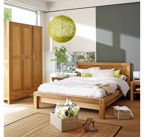 Natbord CHICAGO NEW, 50x40xH45cm, med hylde, træ: egefiner, farve: naturlig