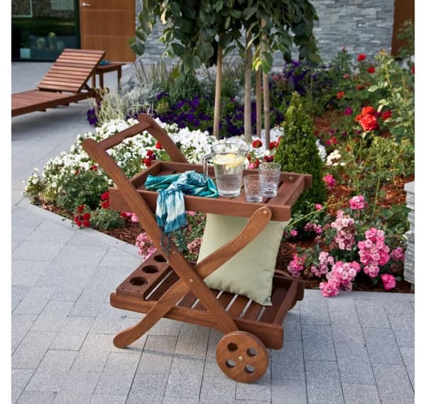 Serveringsvogn VICTORIA 84x50xH81cm, meranti