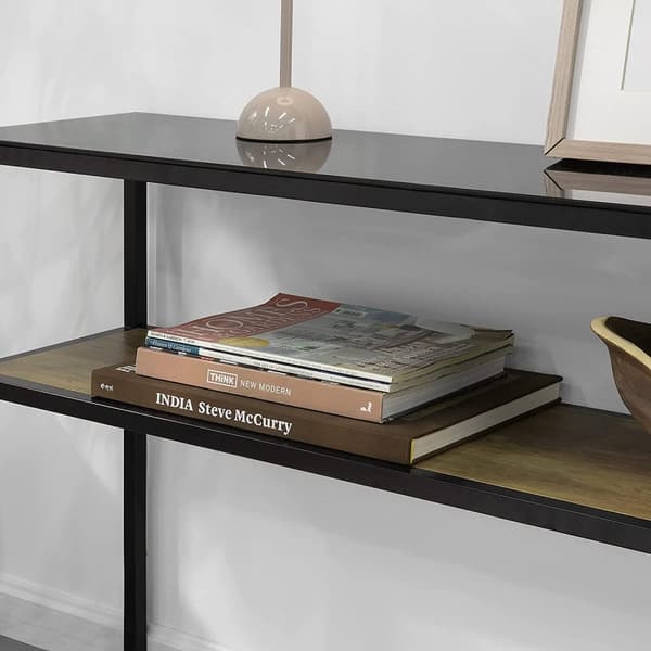 Rootz 2-vånings konsolbord - hallbord - vardagsrumsbord - soffbord - sidobord - gavelbord med glasskiva