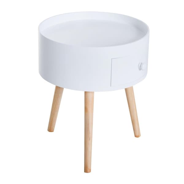 Rootz-sivupöytä - Valkoinen - Puu, Mdf - 11,02 cm x 8,86 cm x 3,74 cm