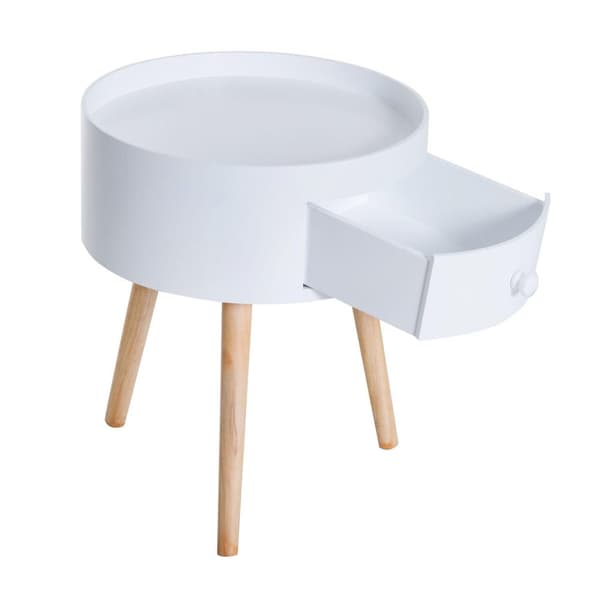 Rootz-sivupöytä - Valkoinen - Puu, Mdf - 11,02 cm x 8,86 cm x 3,74 cm