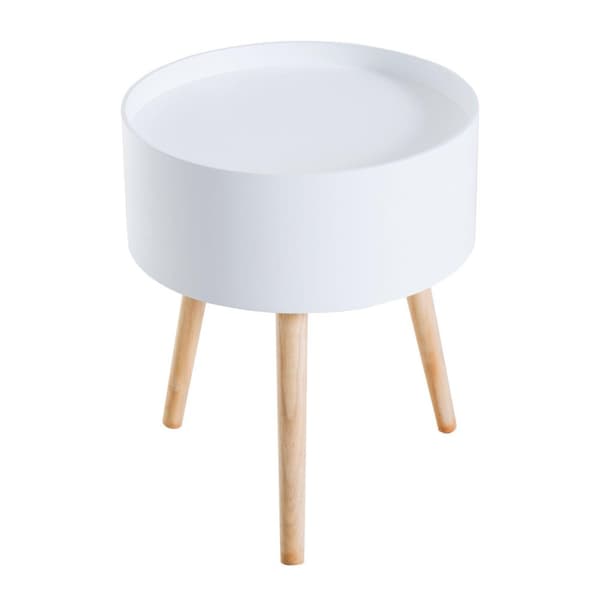 Rootz-sivupöytä - Valkoinen - Puu, Mdf - 11,02 cm x 8,86 cm x 3,74 cm