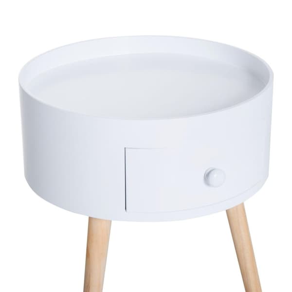 Rootz-sivupöytä - Valkoinen - Puu, Mdf - 11,02 cm x 8,86 cm x 3,74 cm