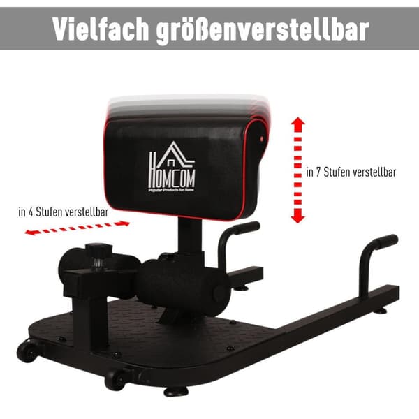 Rootz Knee Trainer - musta - teräs, Eva - 19,69 cm x 38,19 cm x 22,64 cm