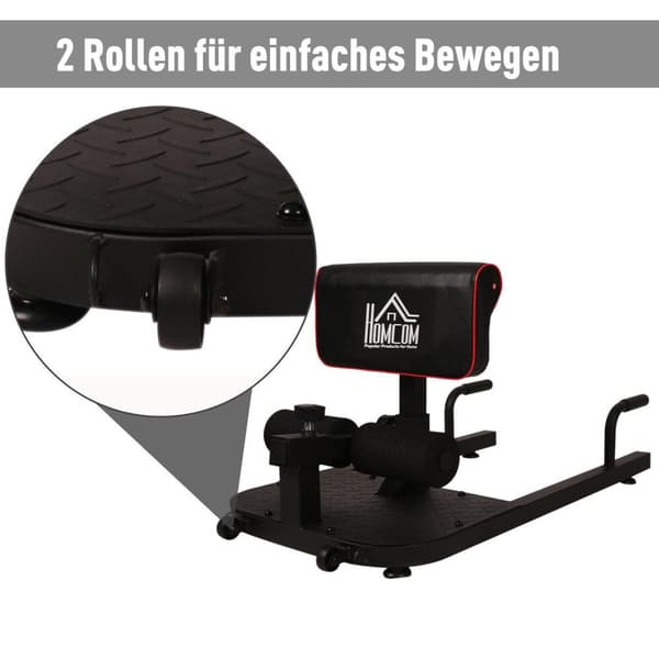 Rootz Knee Trainer - musta - teräs, Eva - 19,69 cm x 38,19 cm x 22,64 cm