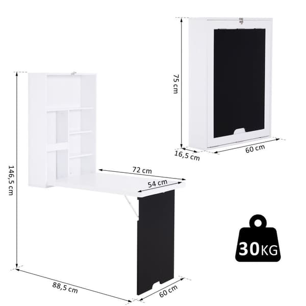 Rootz konsolbord - hvid - fremstillet træ - 23,62 cm x 6,49 cm x 32,08 cm