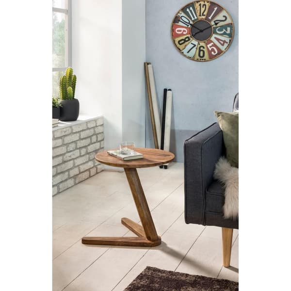 Rootz Sidebord - Sofabord - Massivt træ - - 45 x 45 cm - Rundt - Brun