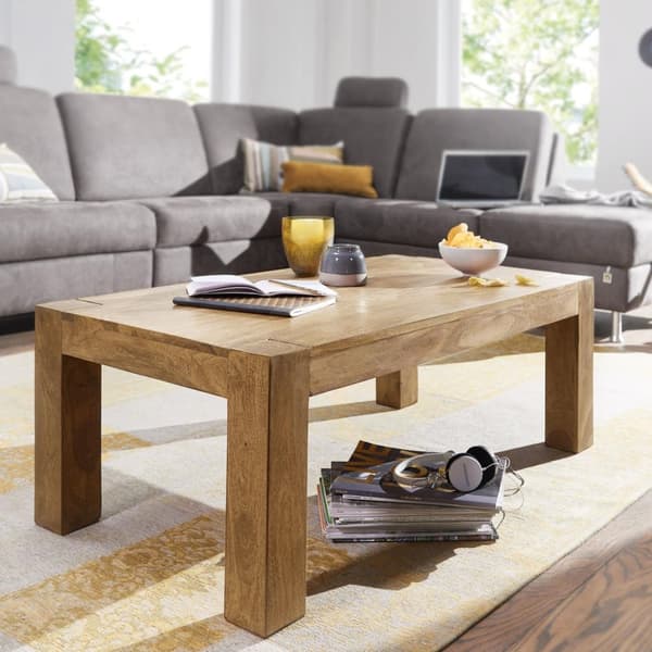 Rootz Sofabord - Sofabord - Massivt træ - Acacia - 110 x 60 cm - Rektangulært - Naturlig