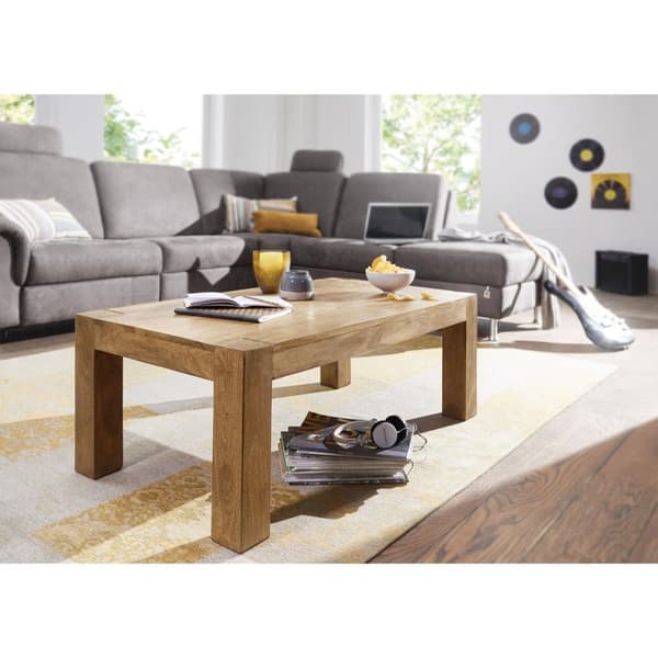 Rootz Sofabord - Sofabord - Massivt træ - Acacia - 110 x 60 cm - Rektangulært - Naturlig