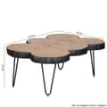 Miniatyrbillede 1 af 6: Rootz Sofabord - Sofabord - Massivt træ - Acacia - Træstamme - Brun - Metal - 115 x 70 x 40 cm